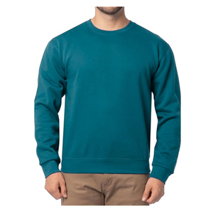 Sweat-shirt à capuche pour homme, hiver, manches longues, col rond, uni, respirant, éco-responsable, tricoté en polyester/coton, 300g, teinture unie - Product Image 5