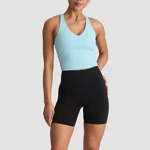 Top Corto con Cuello en V para Mujer, Sin Mangas, Ajustado, para Correr, Gimnasio, Entrenamiento al Aire Libre, Chaleco Deportivo de Compresión - Product Image 4