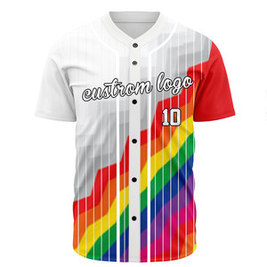 Maillot de baseball imprimé par transfert thermique, respirant, 100 % polyester, col en V, personnalisable avec le nom de l'équipe, uniforme de sport, maillot de softball - Product Image 4