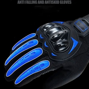 2027 Motorcycle Gloves Men Black-Blue PU Breathable Protective-Riding Gear All Seasons - Product Image 5