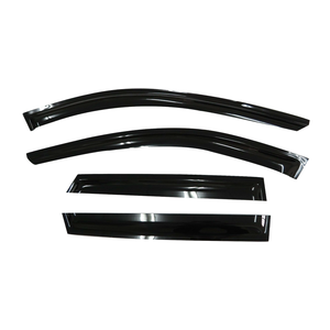 Deflectores de Ventana para Volkswagen Touareg 2002-2010, Transparentes, Negros, Acrílicos, GCS, Protección Contra la Intemperie - Product Image 1