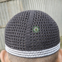 Topi Kufi Islami Berkualitas Tinggi untuk Pria, Bahan Katun Premium, Topi Sholat Taqiyah Taqi Dewasa, Dapat Disesuaikan, Bordir Tangan Solid