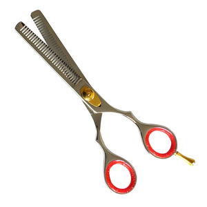 Tijeras Profesionales de Acero Inoxidable Ligeras, Negras y Rojas, con Punta Afilada, para Estilizar el Cabello, para Salón de Belleza, para Cortar y Entresacar Cabello - Product Image 4