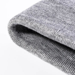 Unisex Knitted Beanie Hat Solid Gray 100% Acrylic <b>Winter</b> <b>Cap</b> Casual Style Adult Size 56-58CM - Product Image 6