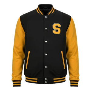 Veste universitaire personnalisée avec manches en cuir PU et broderie chenille – Veste Letterman haut de gamme – Vente en gros OEM - Product Image 2