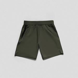 Shorts de basketball en laine unie pour hommes, personnalisables en gros, à séchage rapide, respirants, longueur genou, taille élastique, grandes tailles - Product Image 3