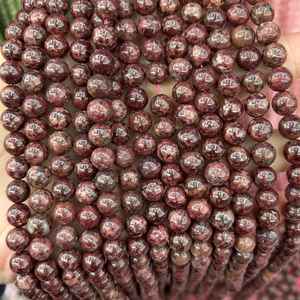 Perles en pierre d'Eudialyte en gros, perles de pierres précieuses rouges naturelles en fil pour la fabrication de bijoux et les loisirs créatifs - Product Image 5