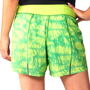Women's Tie Dye Green Running Shorts Mid Rise Elastic Waist Knitted Spandex Polyester Quick Dry Sporty Fit With Pockets - Product Image 2