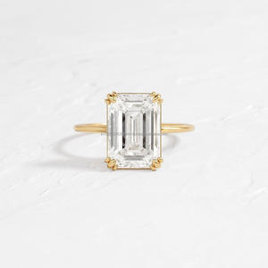 IGI/GIA Lab Grown Vintage 14K oro blanco boda/anillo de compromiso corte diamante Unisex anillo fino para regalo de fiesta de aniversario - Product Image 4