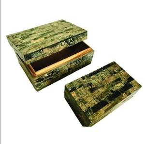 Carved Resin Model Jewelry <b>Box</b> for Gifts and Tools Handmade Eco-Friendly Bohemian <b>Keepsake</b> Organizer by Indian Manufacturers - Product Image 3