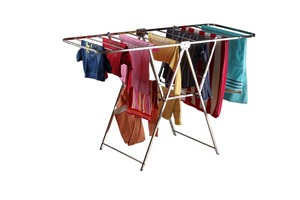 Séchoir à linge pliable en acier inoxydable mural, organisateur de buanderie, support de rangement pour vaisselle de cuisine - Product Image 1