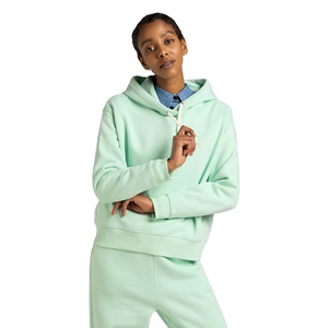 Sudadera con capucha para mujer, de algodón, de gran tamaño, con Logo impreso, de lana, liso, OEM, alta calidad, para invierno - Product Image 1