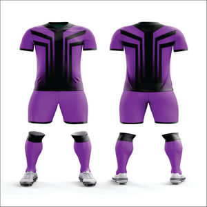 Uniforme de Fútbol Personalizado con Opciones de Color y Nombre del Jugador |   Ropa de Verano Ligera de Secado Rápido 100% Poliéster |   Tallas para Hombres y Mujeres Adultos | - Product Image 1