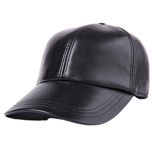Casquette de sport unisexe en cuir de chèvre 100% avec logo personnalisé, 6 panneaux, nouvelle conception, respirante, imperméable et réglable, OEM - Product Image 1