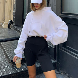 Sudadera Corta de Invierno de Alta Calidad con Forro Polar y Algodón para Mujer, Estilo Oversize con Hombros Caídos, Ropa Urbana Personalizada - Product Image 3