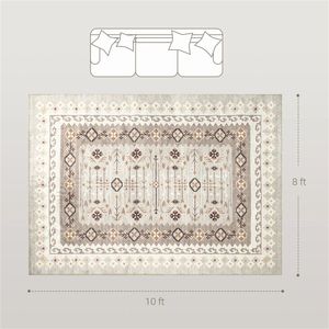 Tapis imprimé marron pour salon, chambre et salle à manger - Tapis et ensembles adaptés - Product Image 6
