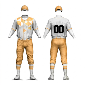Ensemble uniforme de baseball blanc pour homme avec bordure bleue, maillot à manches longues et pantalon en polyester respirant, toutes saisons - Product Image 6