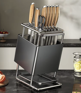 Support de Rangement Multifonctionnel en Métal pour Couteaux OEM/ODM Vietnam avec Drainage, Étagère de Comptoir de Cuisine - Product Image 2