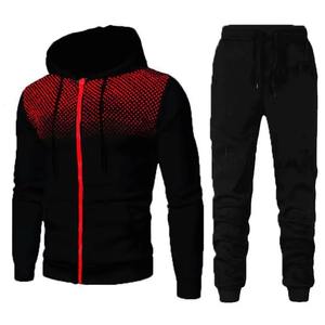 Conjunto Deportivo de Invierno para Hombre, Estilo Vintage, con Capucha, 100% Poliéster, Ligero, con Logotipo Sublimado, Antibacteriano, Personalizable - Product Image 3