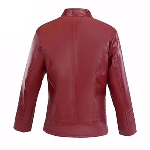 Streetwear Customized <b>Men's</b> PU <b>Leather</b> Loose Fit Plus Size Turn-Down Nonwoven Finished Garment Dyed <b>Jacket</b> - Product Image 2