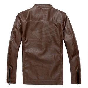 Pakistan Manufacturer High Street Style <b>Men's</b> Winter Leather <b>Jackets</b> with Front Logo Customizable Warm Best Price - Product Image 2