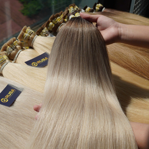 RUSA Ombre Bulk Blonde #2/613ASH Straight Human <b>Hair</b> <b>Extensions</b> Super Double Drawn Quality - Product Image 1