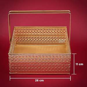 Panier de rangement en fil métallique grande capacité avec poignées pour placard, salle de bain, bureau - Product Image 4