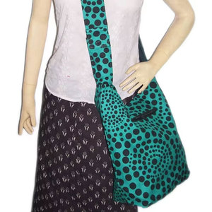Sac fourre-tout en coton fait main pour femme, motif floral jaune, sac Jhola réutilisable et écologique pour le shopping - Product Image 1