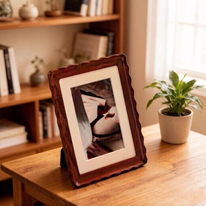 Marco de Fotos Creativo de Madera de Acacia Natural para Mesa y Pared, Decoración para el Hogar, Marco para Vendedores en Línea de FBA - Product Image 1
