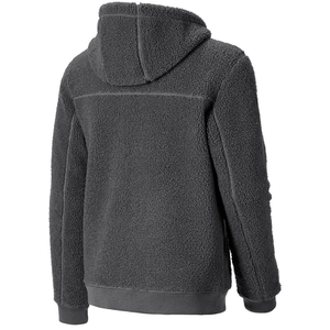 Men's Stand Collar <b>Fleece</b> <b>Jacket</b> Zipper Front Solid Color Warm Winter Casual Thick Cotton <b>Lining</b> Regular Fit 100% Wool - Product Image 2