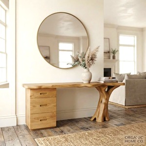 Tables consoles en bois massif écologiques pour la décoration d'appartements, au design unique, meubles en bois, mobilier d'hôtel - Product Image 3