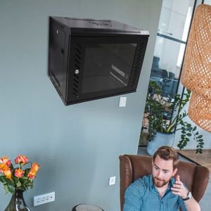 Armoire d'un seul bloc du réseau 9U avec la construction en acier de fans - Product Image 5