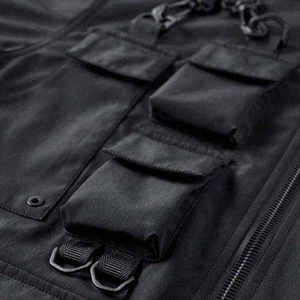 เสื้อแจ็คเก็ตกันน้ำสำหรับผู้ชาย สไตล์เทคแวร์ ตกแต่งด้วยผ้าควิลท์ แนวสตรีทแวร์ คาร์โก้ ไซเบอร์พังก์  แบบยูทิลิตี้ คอตั้ง  กระเป๋าหลายช่องด้านหน้า - Product Image 6