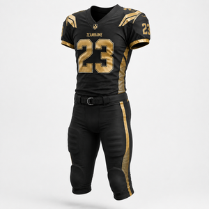 Custom Heavy Duty American Football Uniform <b>Set</b> Cut and <b>Sew</b> Mesh Jersey and Integrated Pants for Youth Adult Teams - Product Image 3