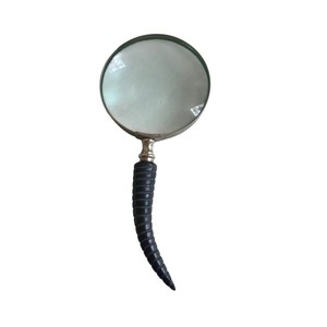 แว่นขยายแบบโบราณ ทำจากทองเหลืองแท้ ประดับมุก  แว่นขยายมือถือ ของตกแต่งโต๊ะทำงานสุดหรู ของขวัญ - Product Image 4