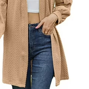 Cardigan tendance pour femme, pull en tricot de qualité supérieure, tissu doux au toucher, coupe décontractée pour un usage quotidien, voyage, mode hiver - Product Image 6