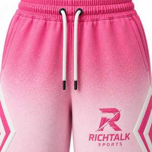 RICHTALK SPORTS Men's Baggy <b>Trousers</b> Mid Waist <b>Drawstring</b> Casual Breathable Lightweight Winter Wear Quick Dry Polyester/Cotton - Product Image 4