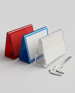 Porta Menús Triangular de Acrílico Más Vendido – Soporte Transparente para Exhibición de Menús en Mesa para Bares, Restaurantes y Cafés - Product Image 1