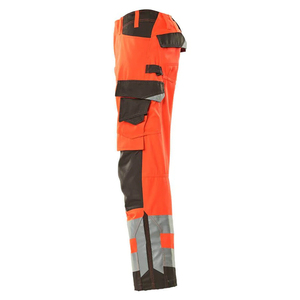 Pantalon de travail de sécurité imperméable 100% polyester OEM, multi-poches, réfléchissant, haute visibilité, unisexe, pour travaux de construction - Product Image 3