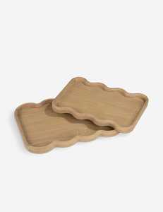 Plateau de service en bois fait main abordable pour le petit-déjeuner, le thé, le café, les collations et les fruits, avec une finition rustique élégante pour la salle à manger à la maison - Product Image 6