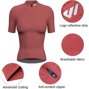 Solid Traders High Quality <b>Men's</b> <b>Cycling</b> <b>Jersey</b> Sets Short <b>Sleeve</b> Pink Breathable Anti-Bacterial Quick Dry Polyester Front Logo - Product Image 4