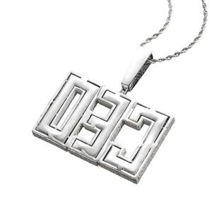 Pendentif personnalisé Hip Hop en moissanite avec initiale, lettre, en argent sterling 925, grand alphabet, bijoux fins, pendentifs et breloques - Product Image 4