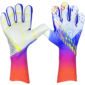 Guantes de Portero de Fútbol, Dedos Completos, Agarre de Látex, Tela Elástica, Antideslizantes, Resistentes al Desgaste, Unisex, para Uso Deportivo - Product Image 1