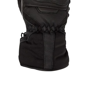 Leather Full <b>Finger</b> Riding Gloves Lace-Up Closure Adjustable Wrist <b>Strap</b> Unisex Black Touch Screen Comfortable - Product Image 6