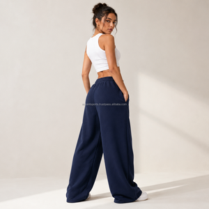 Pantalon de survêtement oversize en molleton pour femme avec coton French Terry pour le streetwear – Durable, tendance, premium, confortable, doux, taille élastique - Product Image 2