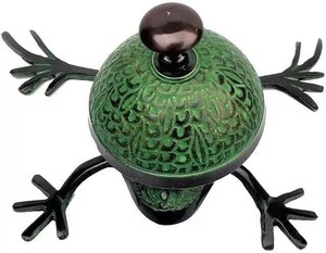 <b>Brass</b> Frog Table <b>Bell</b> Animal Shaped Call Chime Decorative Counter Accent for Restaurant Cafe Hotel Home Office - Product Image 3