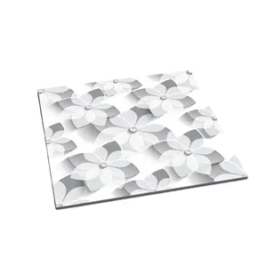 Il più alto livello fa per ordinare piastrelle per pavimenti in marmo a getto d'acqua con design floreale in madreperla 3D splendide piastrelle per fiori 60x60mm