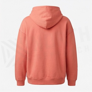 Sudadera con Capucha Oversize de Manga Larga para Mujer, Estilo Casual, Color Liso, Estampado, Lavado Ácido, Algodón y Felpa - Product Image 2