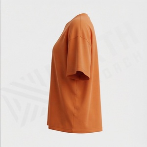 Camiseta Oversize de Algodón para Mujer con Logo Impreso DTF, Estilo Casual de Lona, Tejido de Punto, Colores Personalizables, Ideal para Verano - Product Image 3