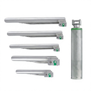 Ensemble de laryngoscopes à fibre optique Miller chirurgicaux, qualité allemande, acier inoxydable, instruments d'anesthésie manuels, 5 pièces MADRIQ - Product Image 3